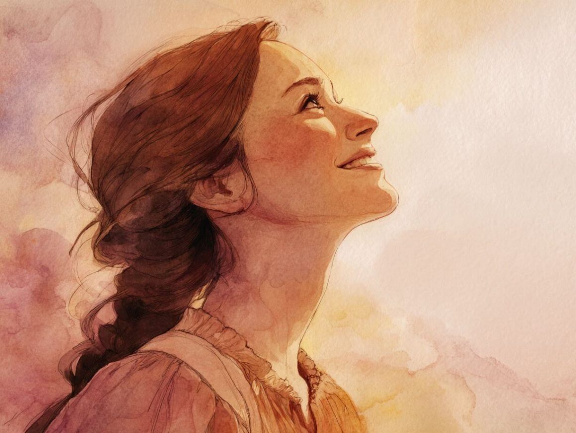 Illustration of a woman who is benefiting from whispered prayers